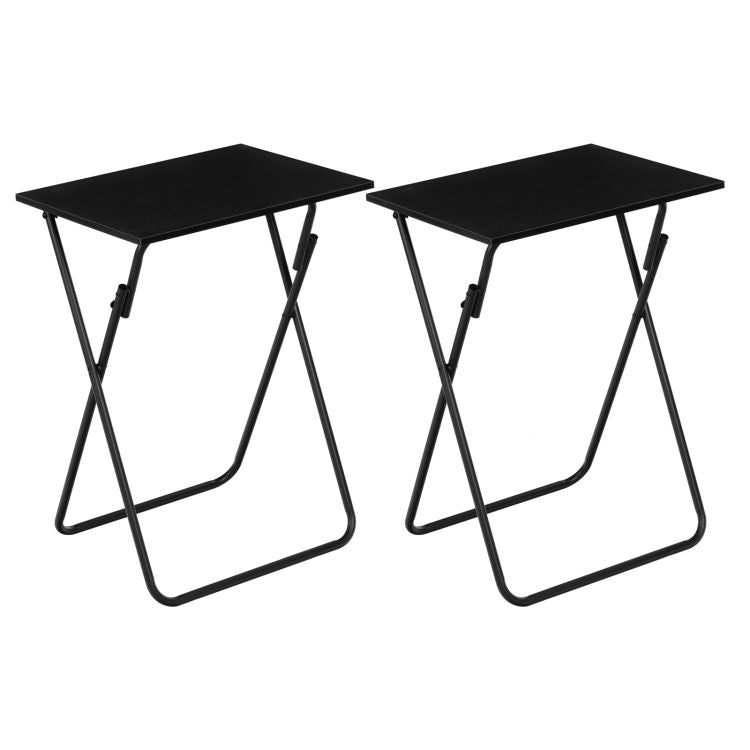 HOOBRO HOOBRO Folding TV Tray Table, Sofa Snack Table, Side Table Space, Coffee Stand, workspace for bedroom - side view