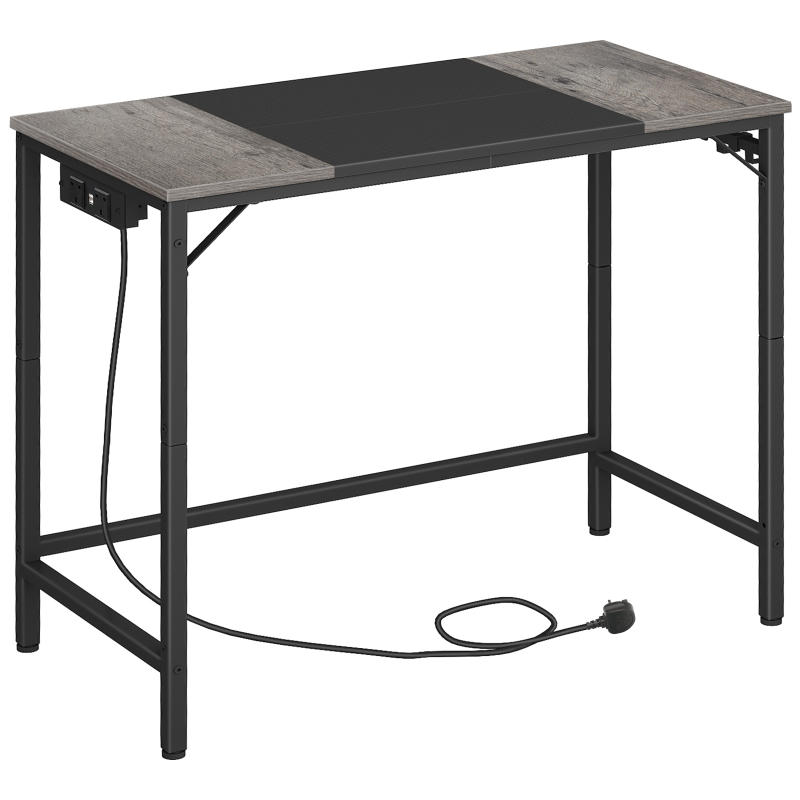 HOOBRO Computer Desk, Home Office Desk, Gaming Desk with 3 Hooks, 80 x 40 x 77 cm, Modern Study Writing Table for Study Room, Home Office, Industrial Design