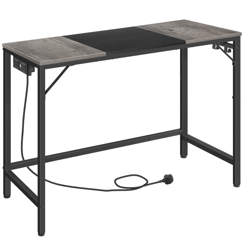 HOOBRO Computer Desk, Home Office Desk, Gaming Desk with 3 Hooks, 80 x 40 x 77 cm, Modern Study Writing Table for Study Room, Home Office, Industrial Design