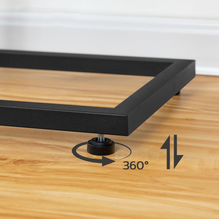 HOOBRO Side Table C Shaped, Sofa End Table, Laptop Coffee Snack Table, for Small Space, Living Room, Bedroom, Slim, Narrow, Tall, Wood Look Accent Furniture with Metal Frame