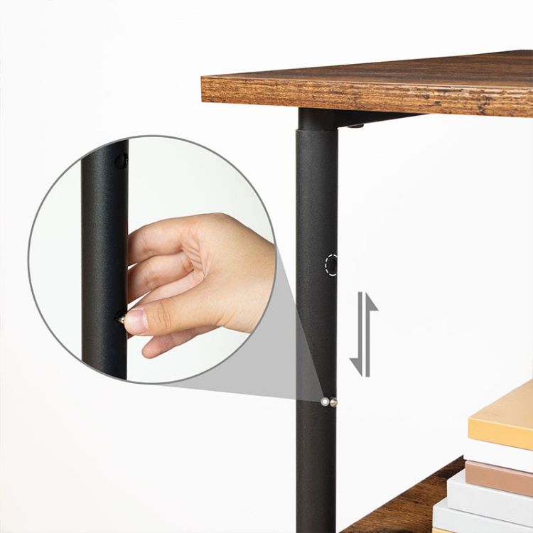 HOOBRO Printer Stand, 3-Tier Industrial Under Desk Printer Cart with Shelf, Mobile Heavy Duty Storage Rack on Wheels for Home, Office