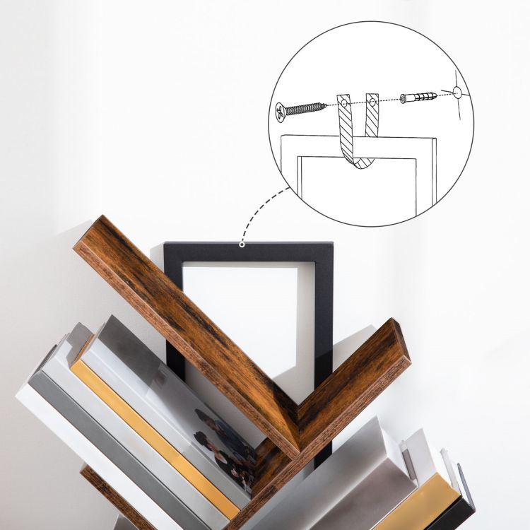 HOOBRO Tree Bookshelf Tall, 9-Tier Floor Standing Book Shelf, Tall Bookcase for CDs Albums, for Living Room