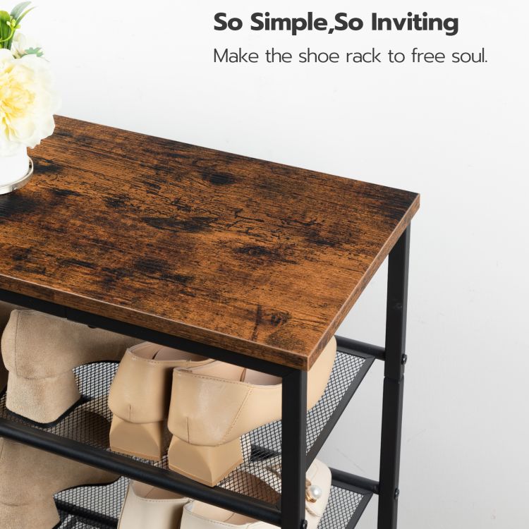 HOOBRO 12-Tier Tall Shoe Rack, Large Capacity Shoe Storage Organizer, Tall Shoe Shelf Front Door Entrance, 75 x 28.5 x 191 cm, Holds 35-45 Pairs of Shoes, Metal Mesh