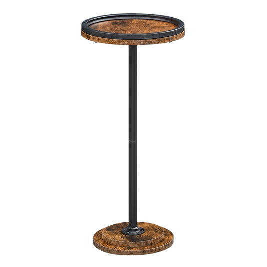 HOOBRO Round Side Table, Drink Table, Small Bedside Table Coffee Martini Table with Pedestal, Accent Sofa Side Tables Compact Corner End Tables for Small Space