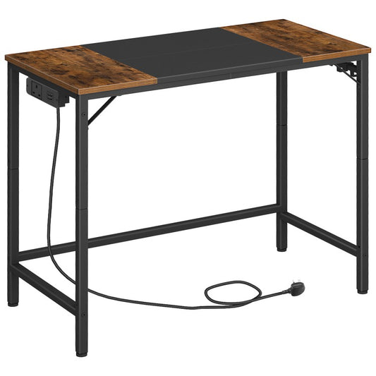 HOOBRO Computer Desk, Home Office Desk, Gaming Desk with 3 Hooks, 80 x 40 x 77 cm, Modern Study Writing Table for Study Room, Home Office, Industrial Design