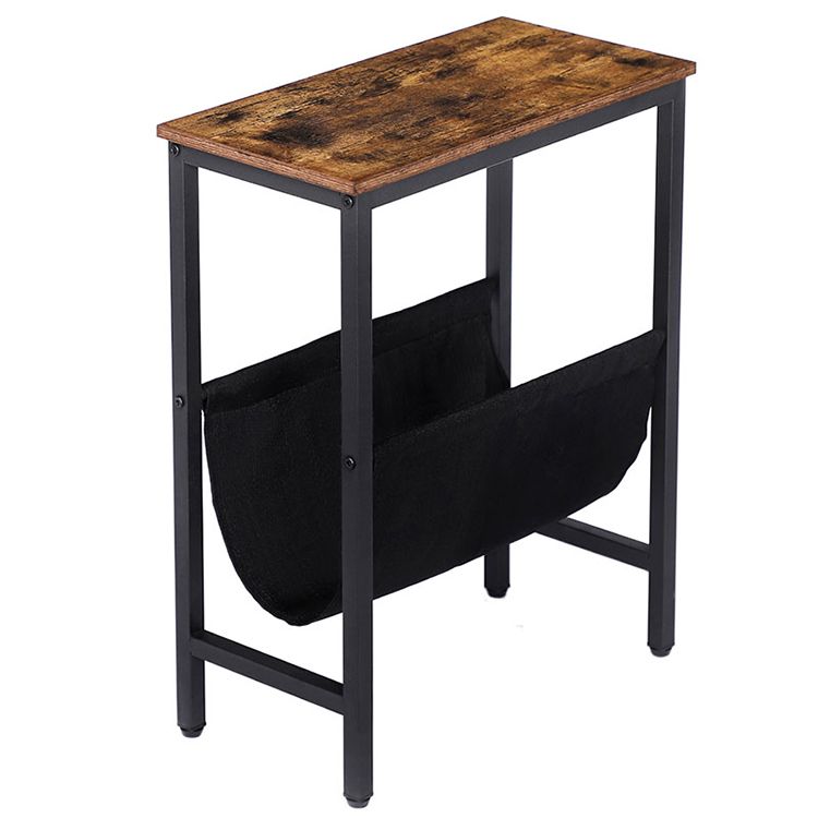 HOOBRO Narrow End Table, Side Table for Small Spaces, Slim Nightstand with Magazine Holder, Modern Skinny Sofa Table, Width Bedside Table, Snack Couch Table