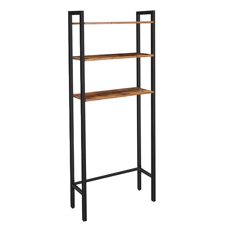 HOOBRO Over The Toilet Storage, 3-Tier Industrial Bathroom Organizer, Shelves with Adjustable Feet, Easy to Assembly