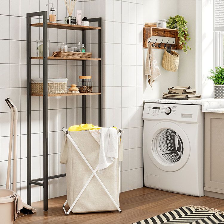 HOOBRO Over The Toilet Storage, 3-Tier Industrial Bathroom Organizer, Shelves with Adjustable Feet, Easy to Assembly