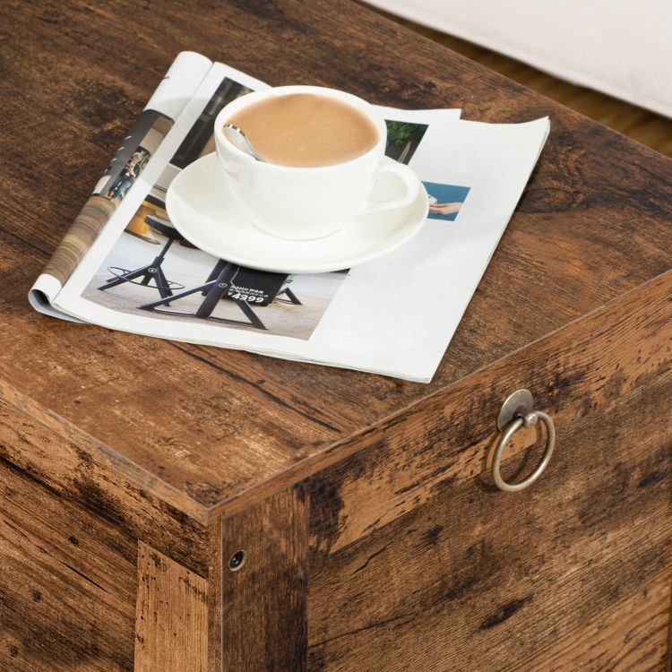 HOOBRO Storage Chest, Retro Toy Box Organizer with Safety Hinge, Entryway Storage Bench Supports 220 lb, 29.9 x 15.7 x 18.9 Inches, Toy Chest, Wooden Look, Easy Assembly