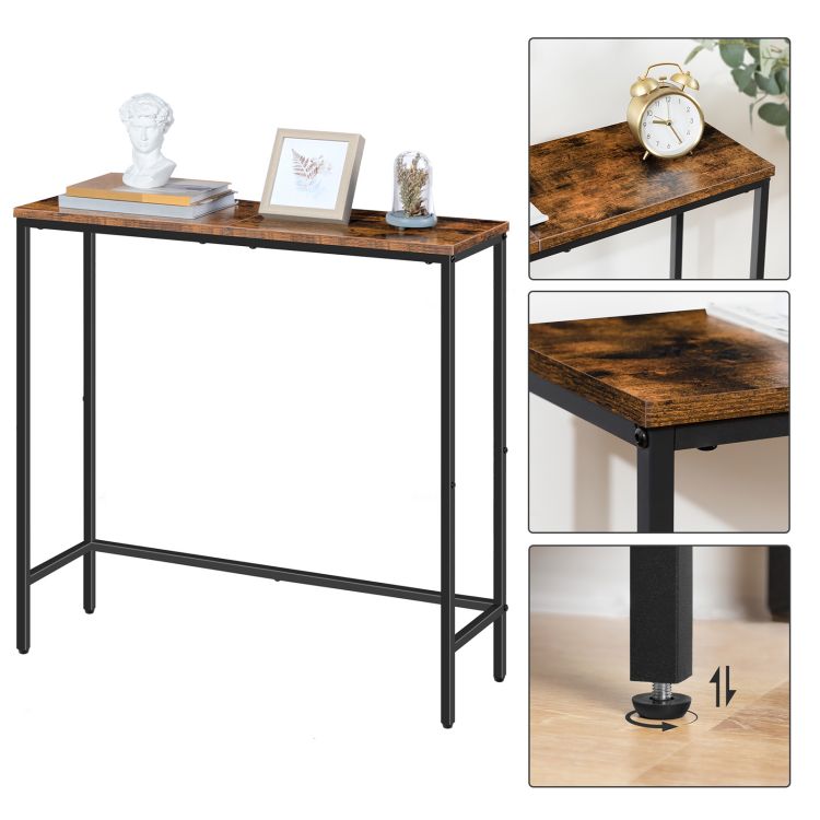 HOOBRO Narrow Console Table, 29.5" Entryway Small Sofa Side Display for Hallway, Bedroom, Living Room, Foyer