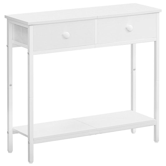 HOOBRO Slim Console Table, Narrow Console Table with 2 Drawers, Hallway Table with Storage, Small Side Table for Small Spaces, Living Room, Entryway, Kitchen, Bedroom