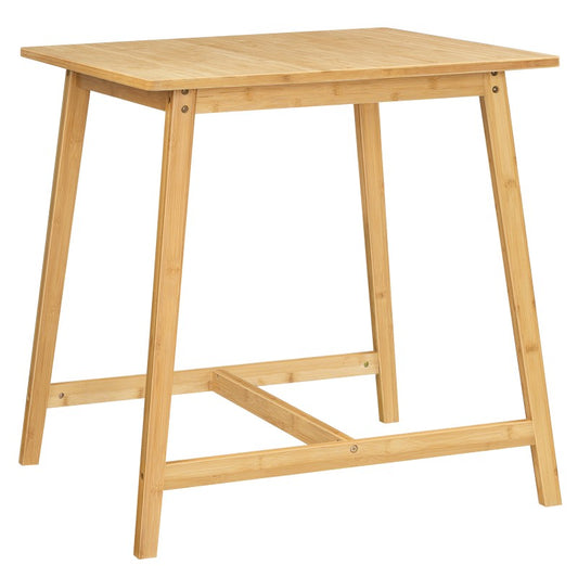 HOOBRO 70cm Bamboo Dining Table, Square Kitchen Table for 2-4, Writing Table for Small Spaces, Easy to Assemble, for Dining Room, Living Room, Office, Apartment