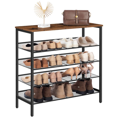 HOOBRO 5-Tier Adjustable Shoe Rack Holds 16-20 Pairs