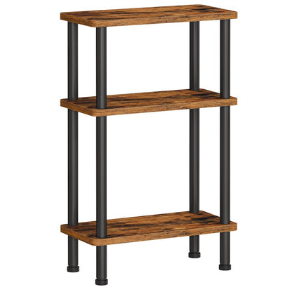 HOOBRO HOOBRO 3-Tier Narrow Side Table, Slim End Table, Skinny Sofa Bedside Storage, workspace for bedroom - front view
