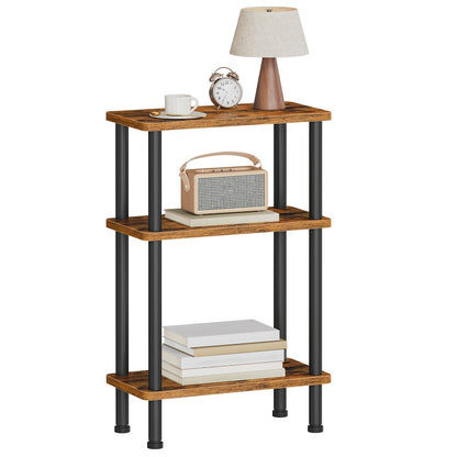 HOOBRO HOOBRO 3-Tier Narrow Side Table, Slim End Table, Skinny Sofa Bedside Storage, workspace for bedroom - detail view