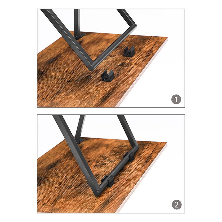 HOOBRO Folding TV Tray Tables, Set of 2 Side Table for Small Space, Industrial Snack Tables for Eating at Couch, Stable Metal Frame, Easy Assembly, Space Saving