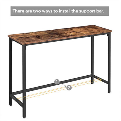 HOOBRO Console/ Sofa Table with Support Bar, Hallway Entrance Table for Living Room, Entryway, Corridor, Sturdy, Easy Assembly, Wood Look Accent Table