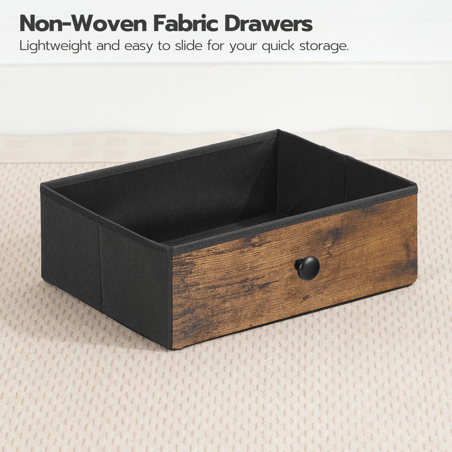HOOBRO Bedside Table with Charging Station, Sofa Side Table with USB Ports and Socket, End Table with 3 Fabric Drawers, Nightstand for Bedroom, Living Room