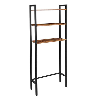 HOOBRO Over The Toilet Storage, 3-Tier Industrial Bathroom Organizer, Shelves with Adjustable Feet, Easy to Assembly