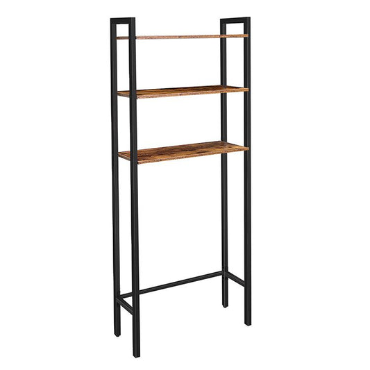 HOOBRO HOOBRO Over Toilet Storage, 3-Tier Industrial Bathroom Organizer, Shelves Feet, organization for bathroom - front view