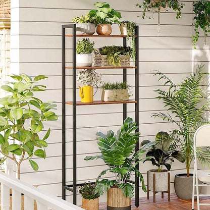 HOOBRO Over The Toilet Storage, 3-Tier Industrial Bathroom Organizer, Shelves with Adjustable Feet, Easy to Assembly