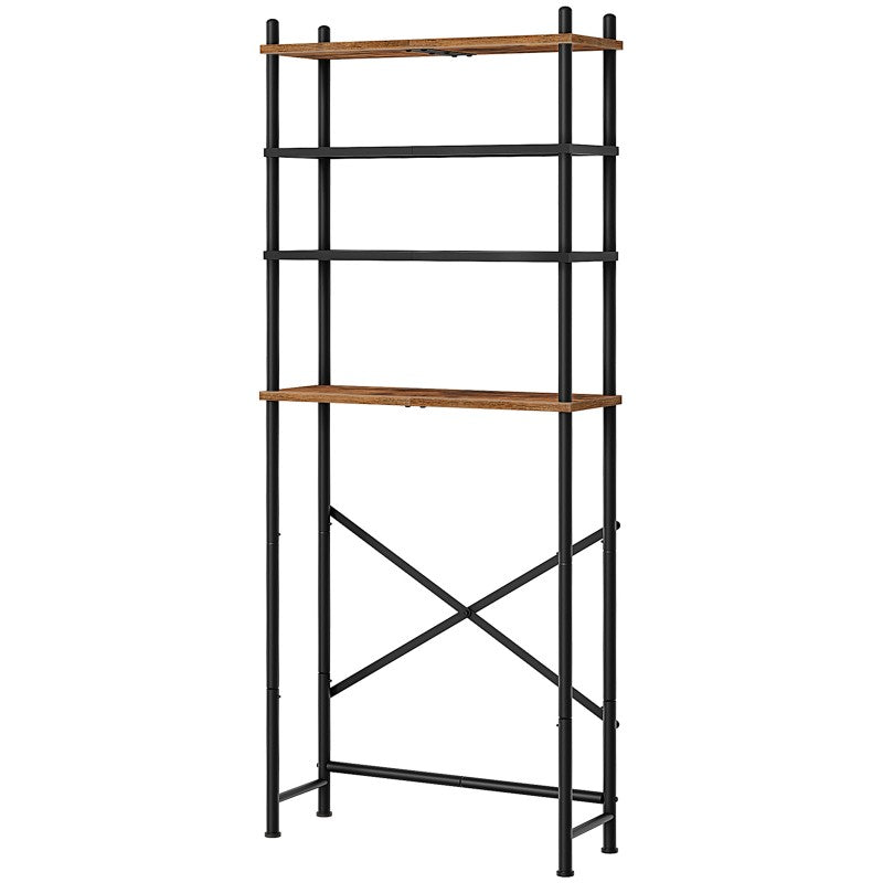 HOOBRO HOOBRO Over Toilet Shelf, 4-Tier Over- -Toilet Organizer Rack, Freestanding storage and display for home - front view