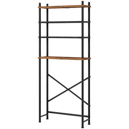 HOOBRO HOOBRO Over Toilet Shelf, 4-Tier Over- -Toilet Organizer Rack, Freestanding storage and display for home - front view
