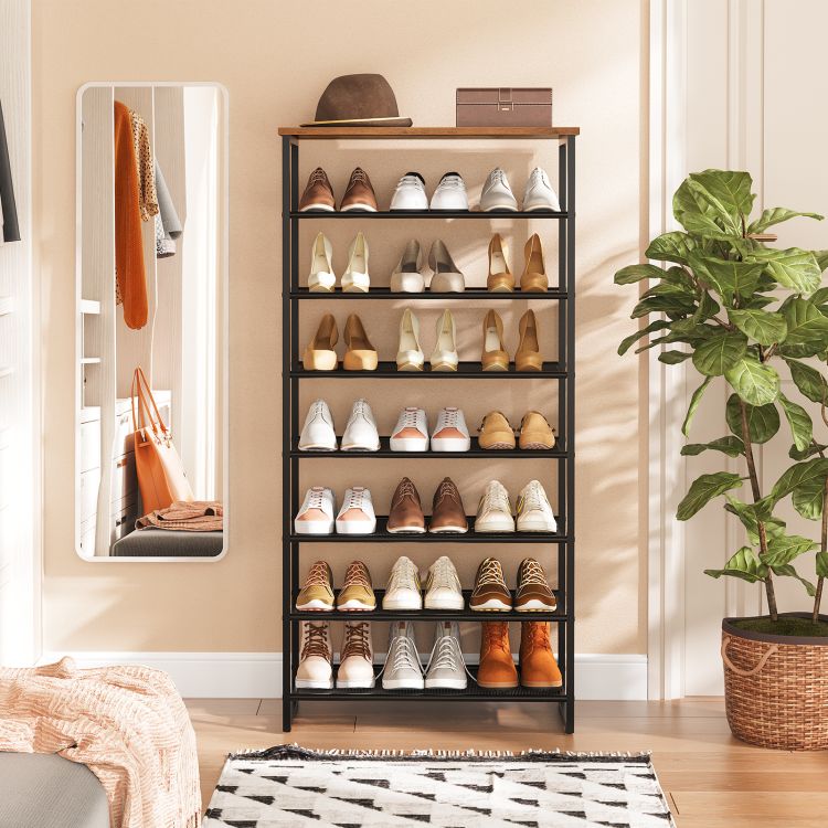 HOOBRO 8 Tier Shoe Rack Large Capacity Shoe Shelf for 21 28 Pairs of HOOBRO UK