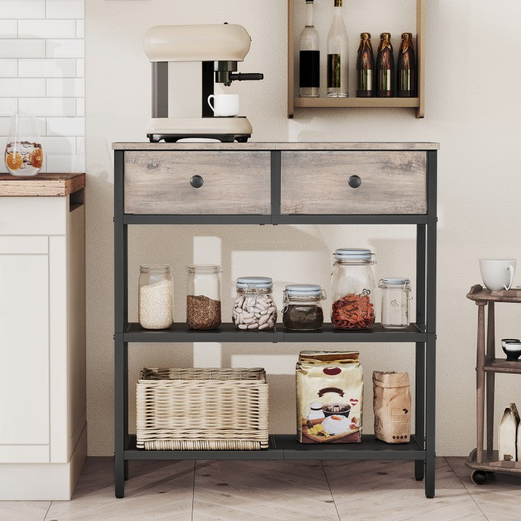 HOOBRO Console Table, Slim Console Table with 2 Drawers, Hallway Table with Storage, Side Table, Slim Sofa Table for Small Spaces, Living Room, Entryway, Kitchen