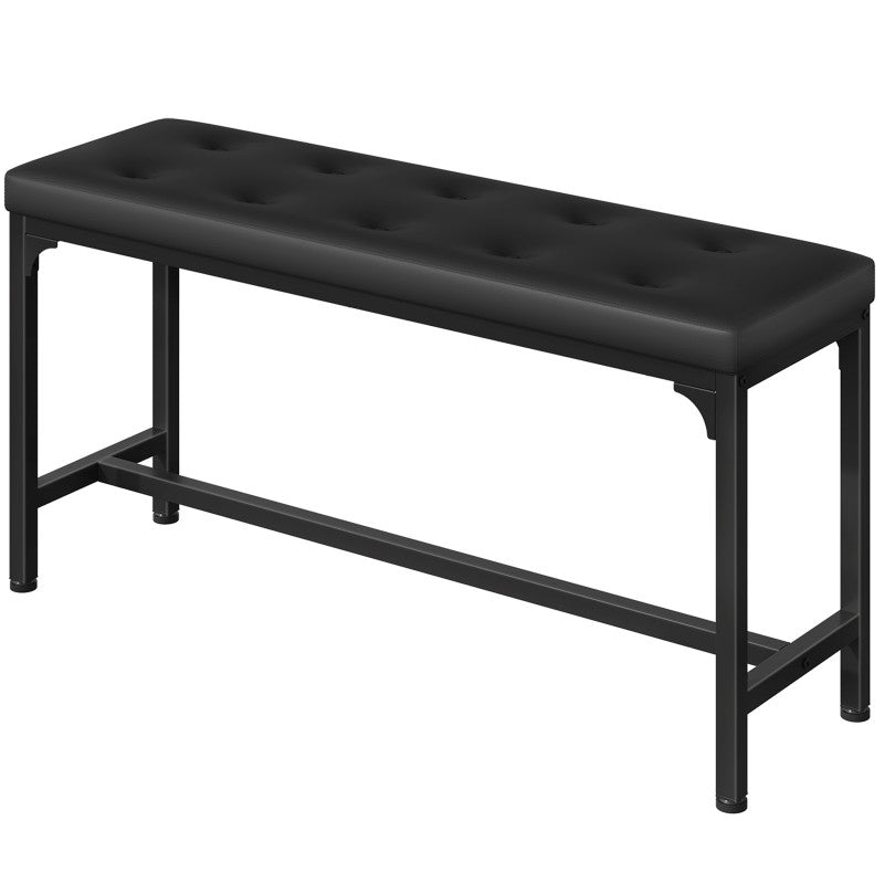 HOOBRO Upholstered Dining Bench with H-Frame, 140kg Capacity, for Entryway Hallway, Modern Button-Tufted PU Leather Seat for Dining Room, Kitchen, Bedroom, Easy Assembly