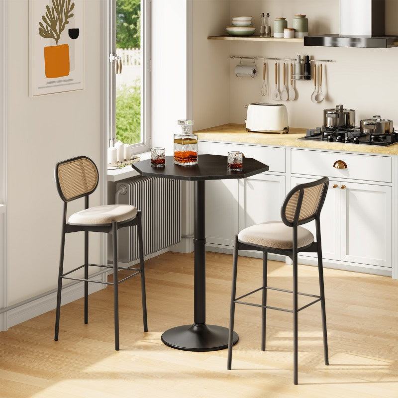 HOOBRO HOOBRO Octagonal Bar Table Kitchen, Pub Table Base, -Use Bistro Table Breakfast workspace for living room - in use