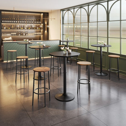 HOOBRO HOOBRO Octagonal Bar Table Kitchen, Pub Table Base, -Use Bistro Table Breakfast workspace for living room - top view