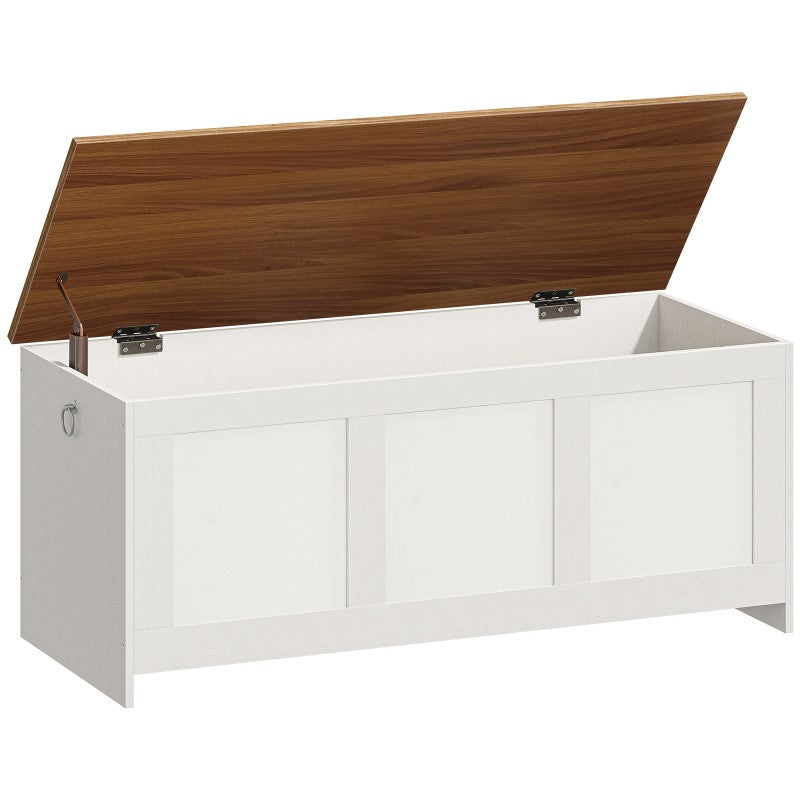 HOOBRO HOOBRO Storage Chest, 110cm Retro Storage Bench, Wooden Storage Trunk Lift , organization for living room - front view