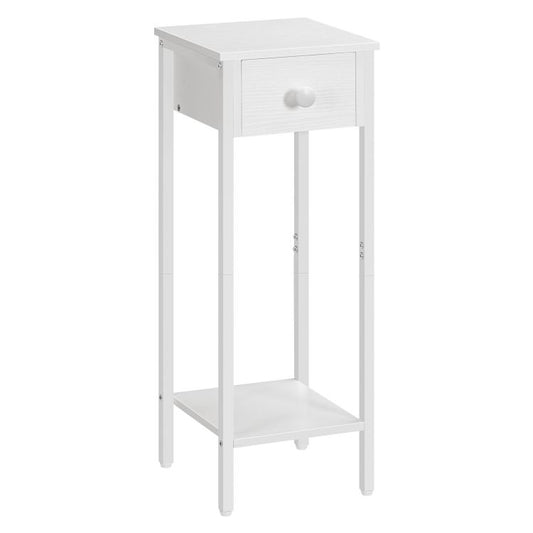 HOOBRO HOOBRO Slim Bedside Tables Drawer, Side Table Metal Frame, Tall Telephone Table storage for bedroom - front view